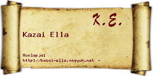 Kazai Ella névjegykártya